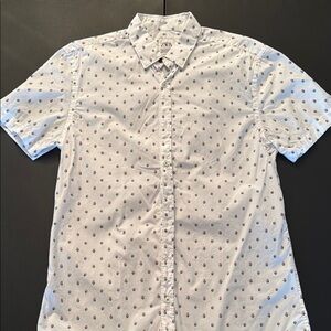 Zara Men's White Shirt with Subtle Pattern